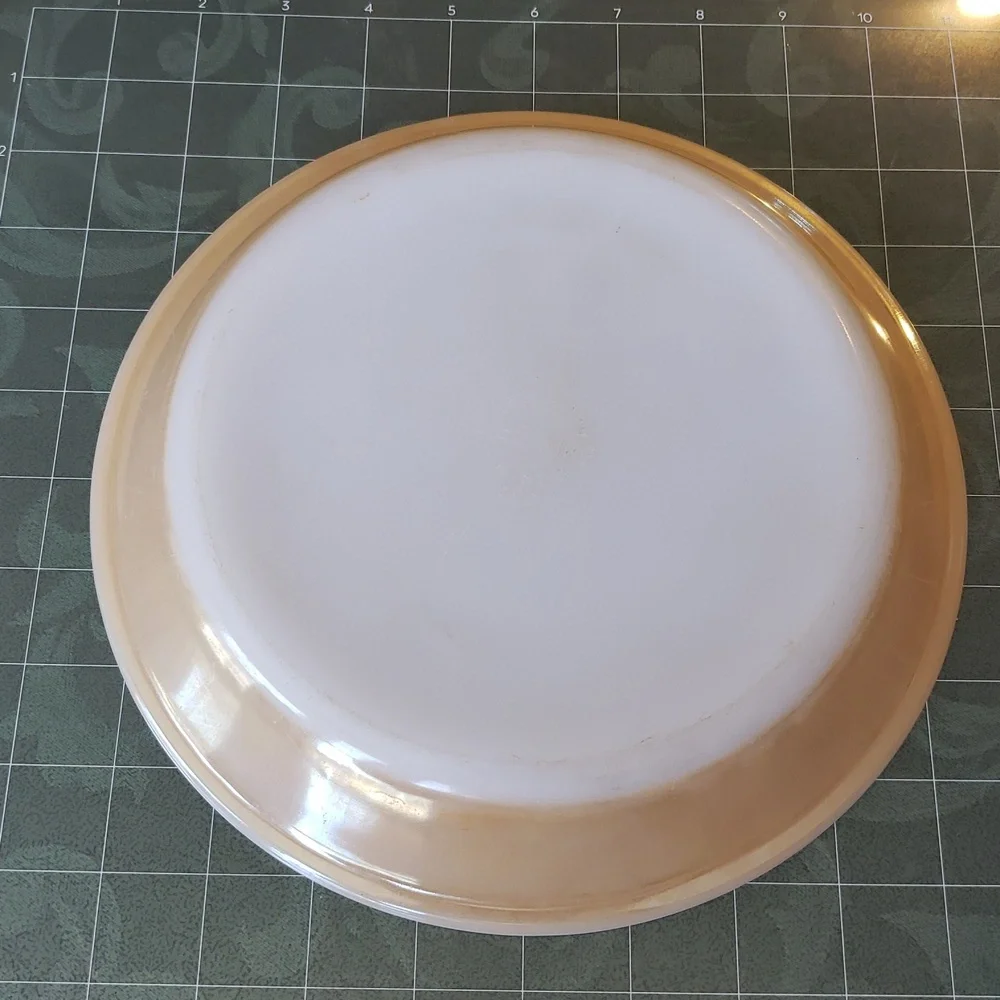 Fire King 9in Pie Plate Peach Lustre Ware